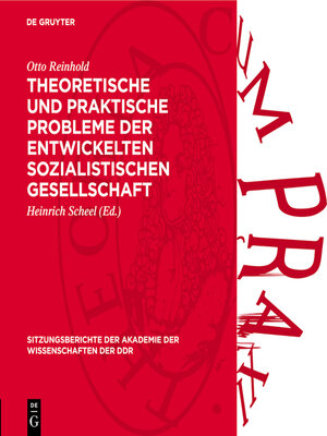 cover image of Theoretische und praktische Probleme der entwickelten sozialistischen Gesellschaft